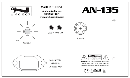 Anchor AN-135+ Speaker Monitor Back
