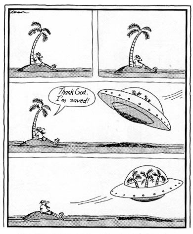 Flying saucer cartoon illustration