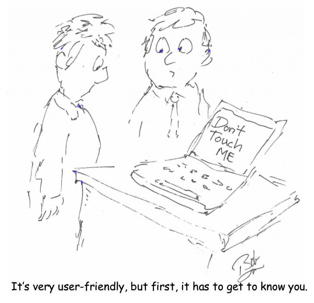 user-friendly cartoon