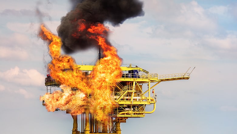 oil-rig explosion fire