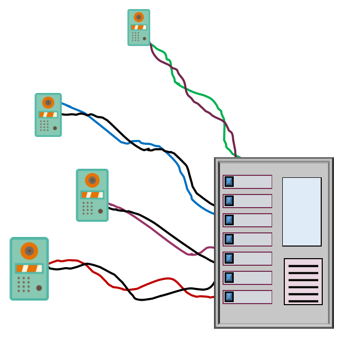 Apartment intercom system 2024 with door release