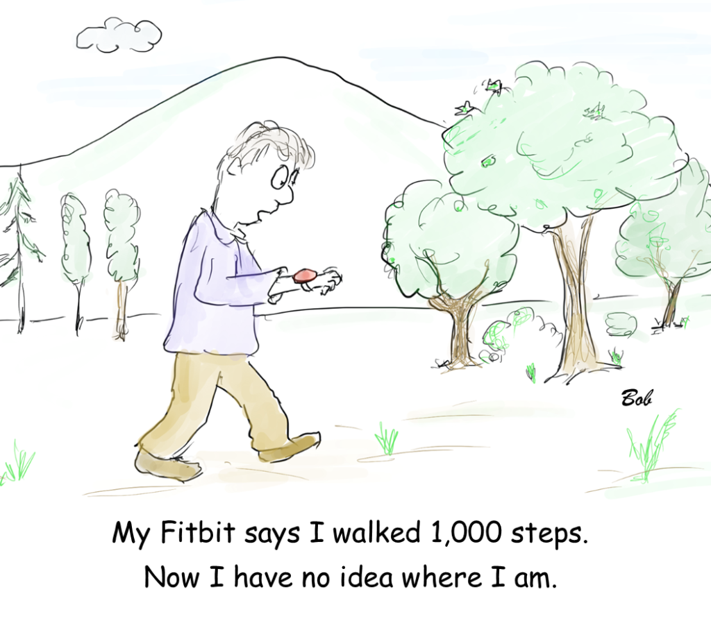 Cartoon Fitbit Walk Lost