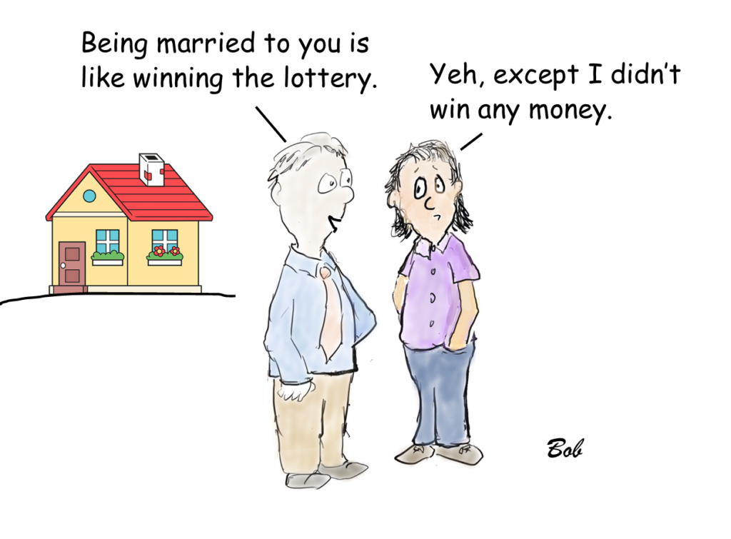 Cartoon Win the lottery