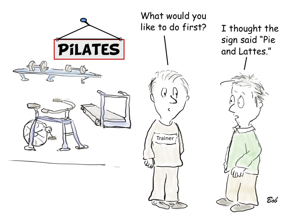 Cartoon Pilates no Lattes