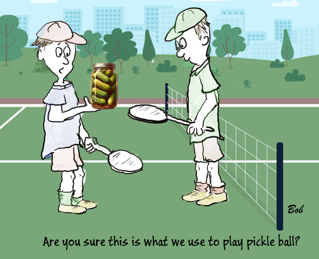 Cartoon Pickle Ball