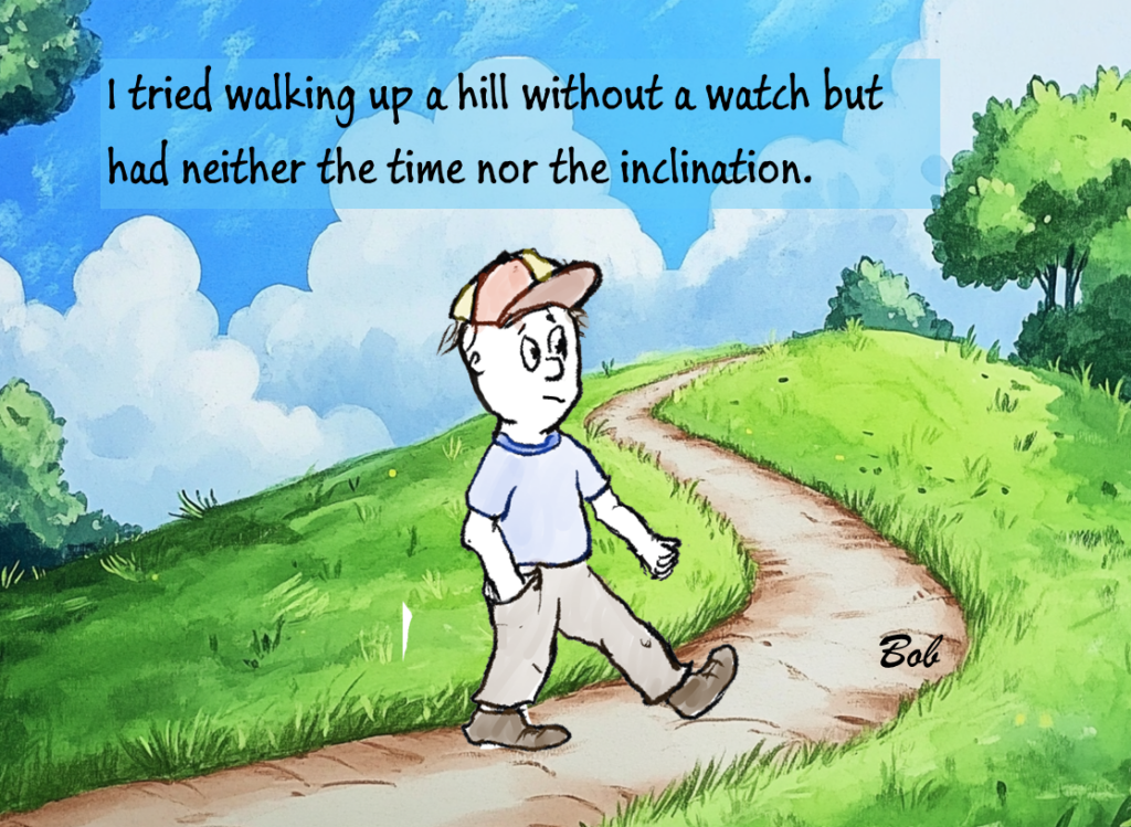 Cartoon Walking Uphill