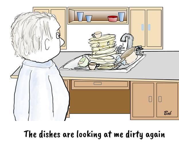 Cartoon Dirty Dishes