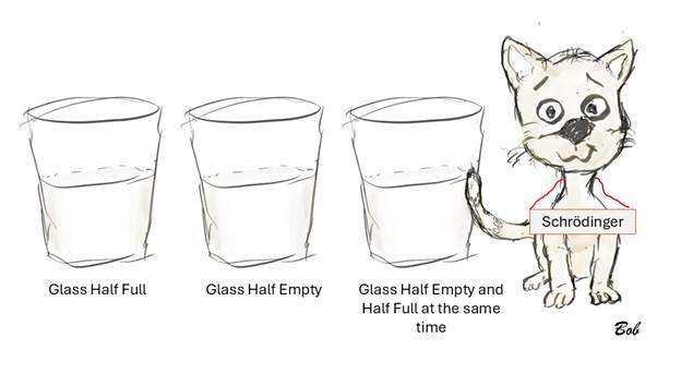 Cartoon Schrödinger's cat