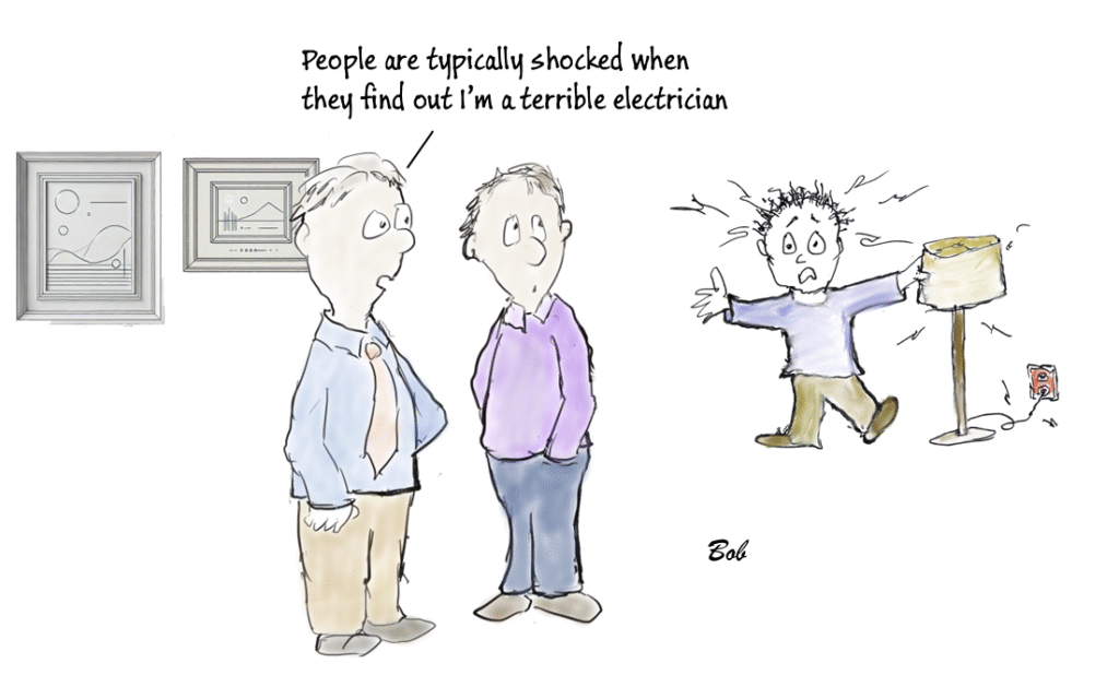 Cartoon Terrible Electrician