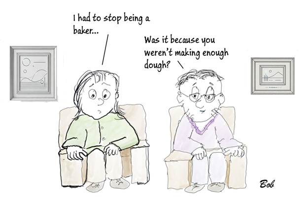 Cartoon: Baker and dough