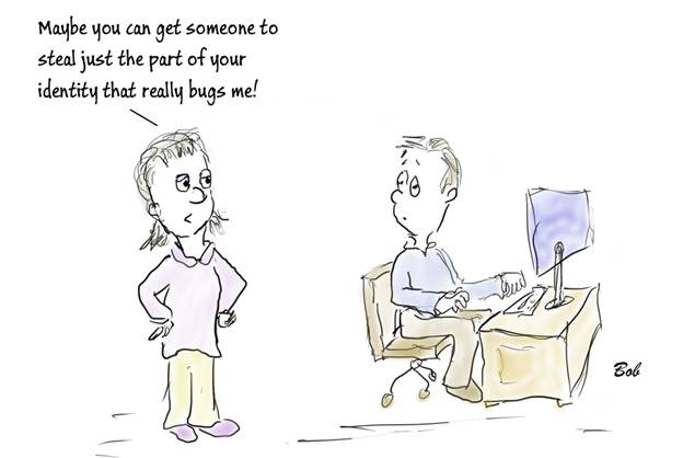 Cartoon: steal your identity