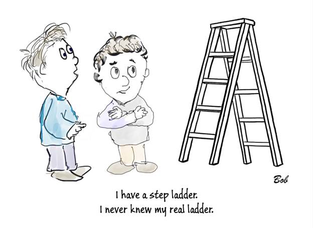 Cartoon: Step ladder